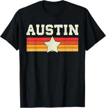 Austin Texas T-Shirt Retro Vintage Shirt Gift Men Women Kids T-Shirt