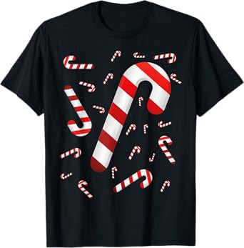 Candy Cane Merry and Bright Red and White Candy Costume T-Shirt
