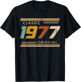 Classic 1977 Original Vintage Birthday Est 1977 Edition T-Shirt