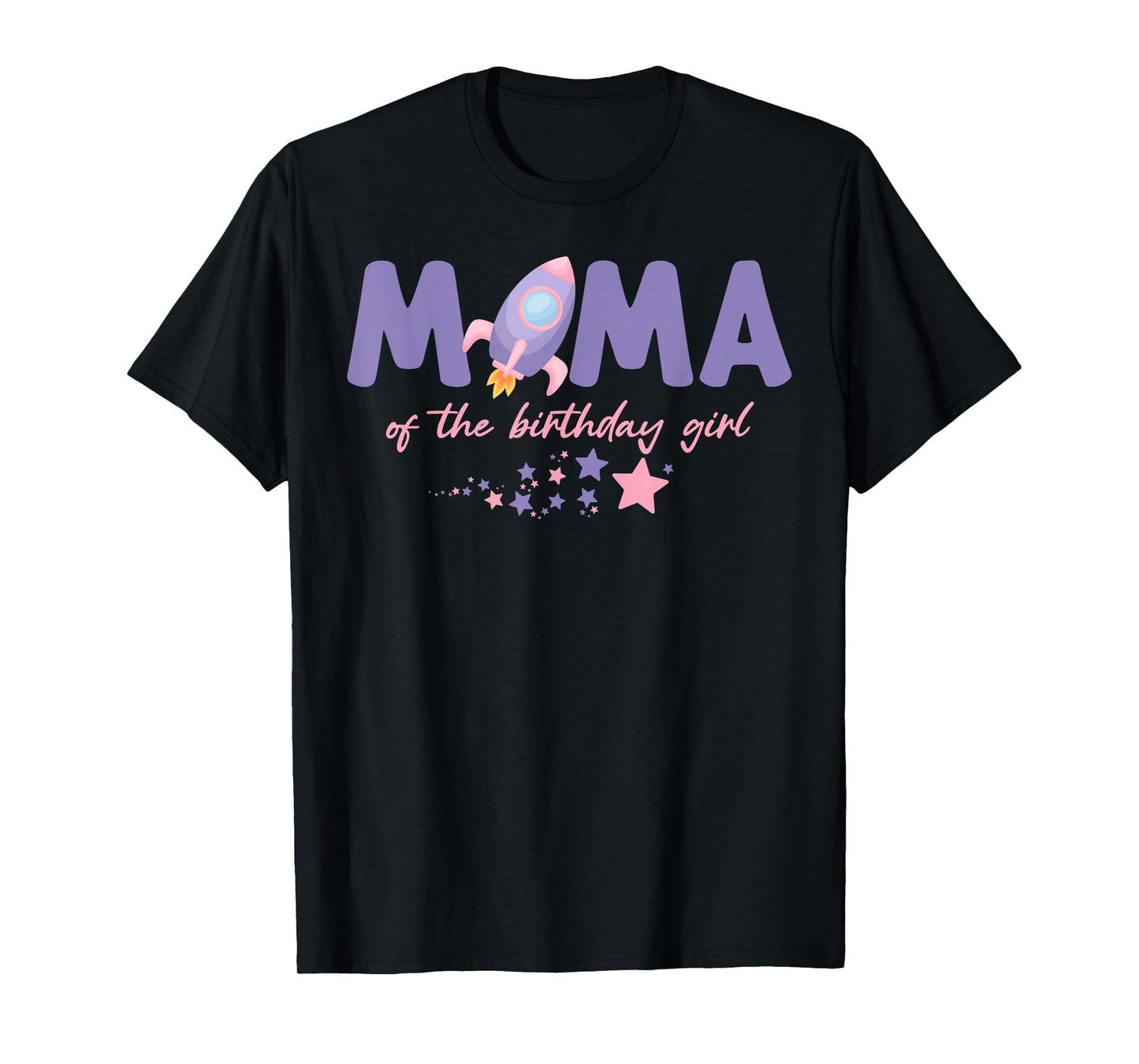 Two The Moon Mama Of the Birthday Girl Astronaut Family T-Shirt