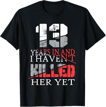 13th Wedding Anniversary Gift For Wife Husband Couple Shirts T-Shirt