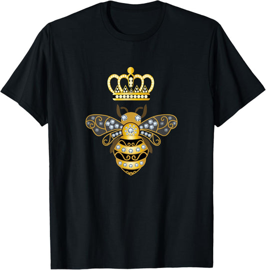 Queen Bee Shirt, Honey Bee Shirt, Vintage T-Shirt, Black, Small, Short Sleeve, T-Shirt, Women's Casual T-Shirt