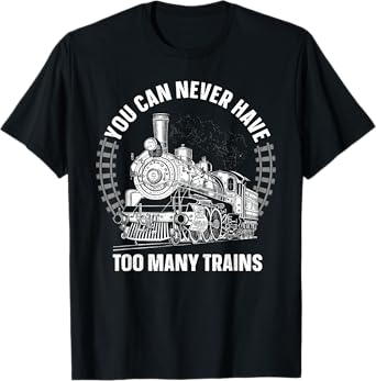 Train Art For Men Women Kids Railroad Model Train Collector T-Shirt