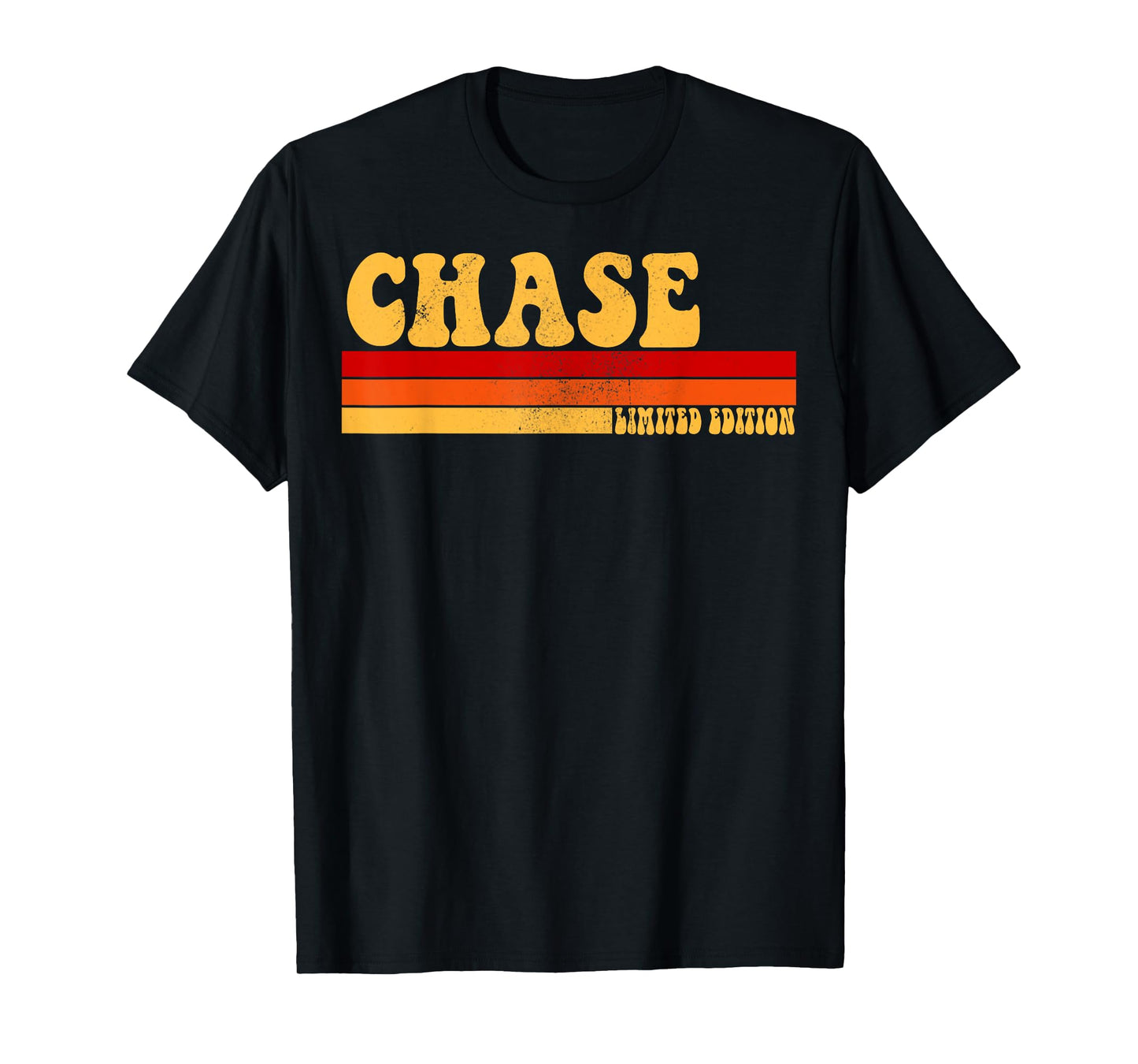 AmaStyle Co. CHASE Name Personalized Idea Men Retro Vintage CHASE T-Shirt, Small, Black