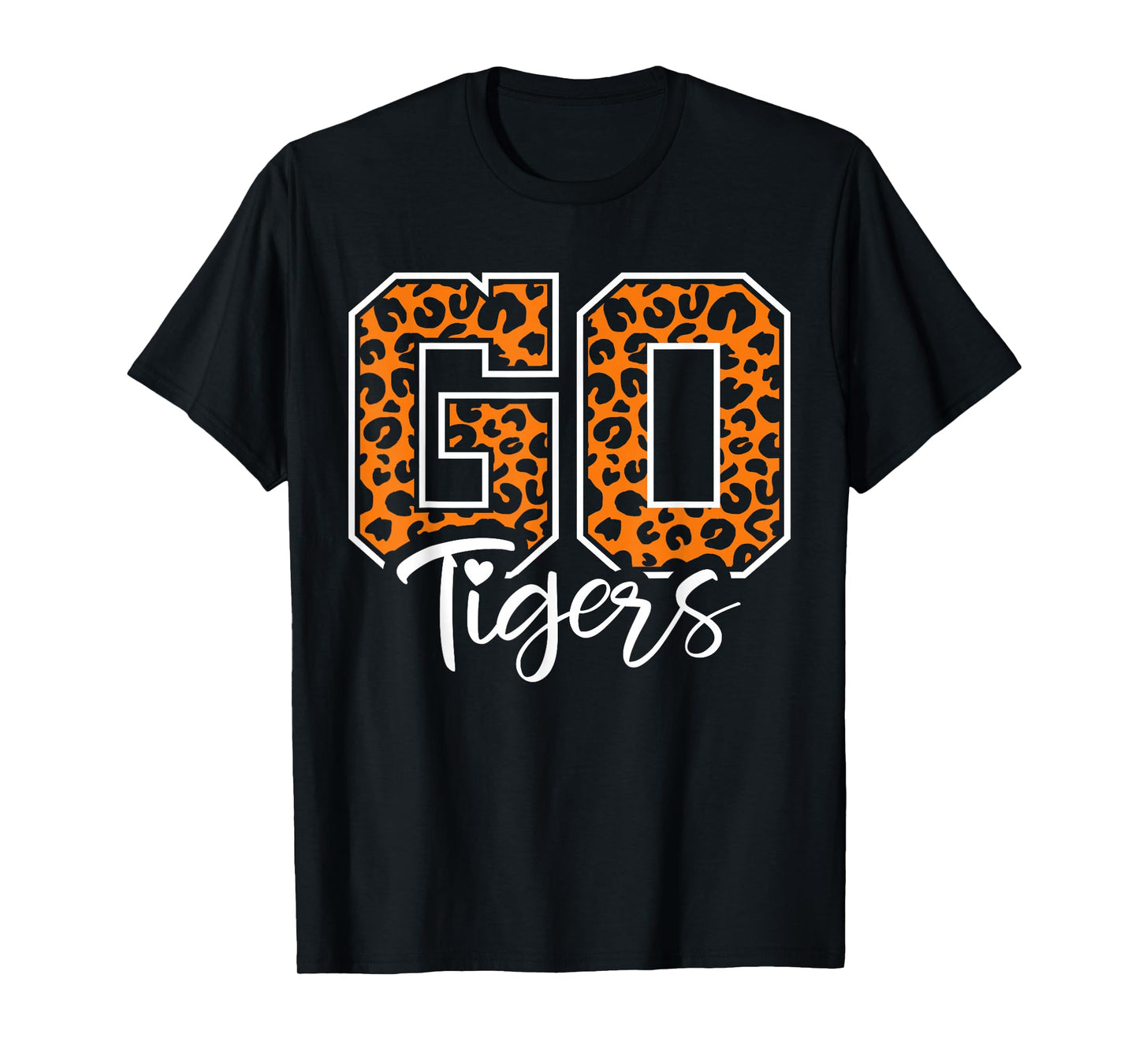 Tigers School Sports Fan Team Spirit Mascot Cute Heart T-Shirt