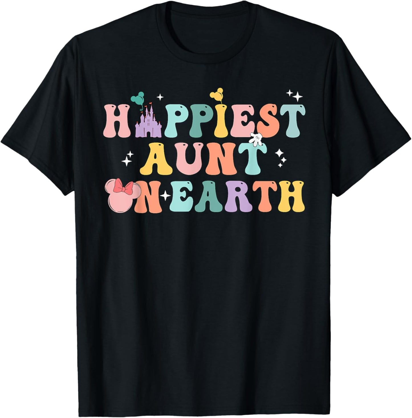 Groovy Happiest aunt On Earth T-Shirt