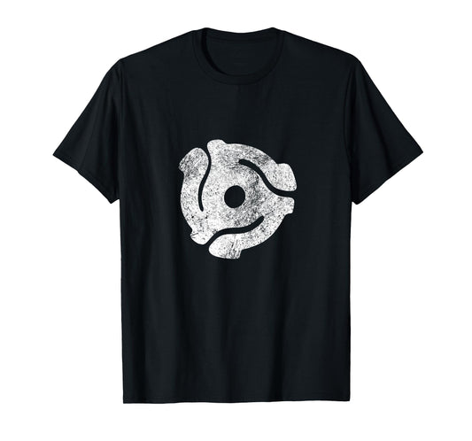 DJ 45 RPM Adapter Vintage Style Turntable Record Disc Jockey T-Shirt
