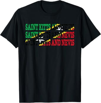ST KITTS & NEVIS | Kittian Nevisian Flag Sports Lovers Shirt T-Shirt
