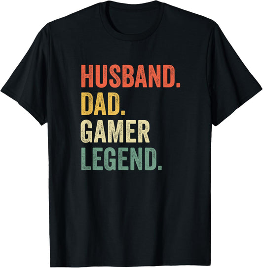 Gamer Dad Funny Husband Dad Video Game Legend Father's Day T-Shirt