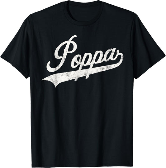 Poppa Retro Style Father’s day gift Funny Poppa Grandpa T-Shirt
