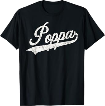 Poppa Retro Style Father’s day gift Funny Poppa Grandpa T-Shirt