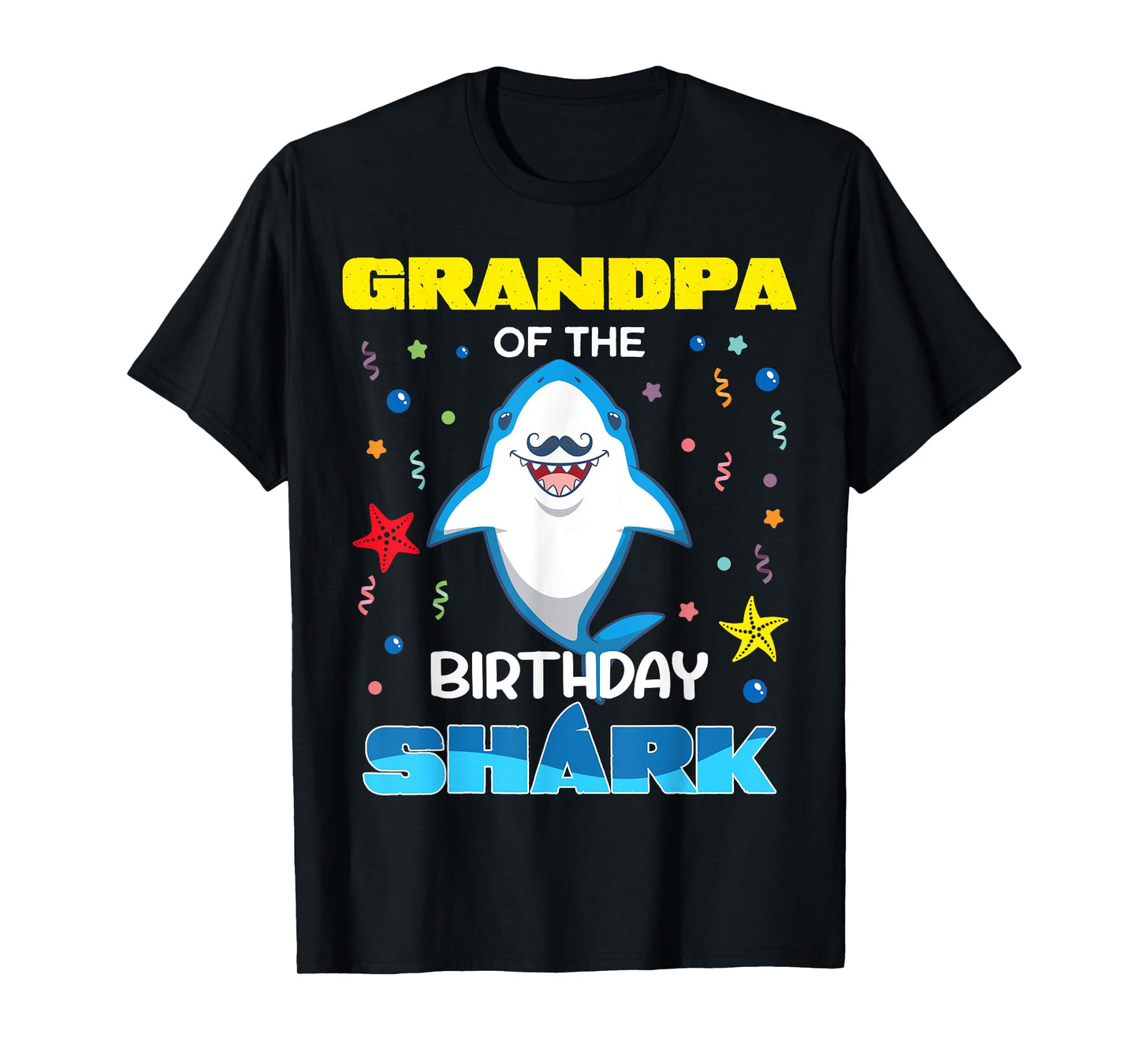 Grandpa Of The Birthday Shark Kids Party Family Matching T-Shirt