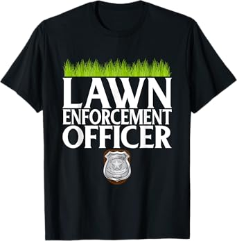 Funny Retro Vintage Lawn Mower Lawn Enforcement T-Shirt