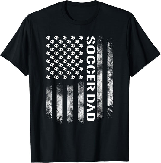Soccer Dad Funny USA Flag Father's Day Gift T-Shirt