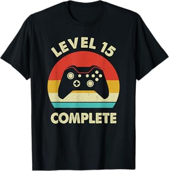 Level 15 Complete - 15th Wedding Anniversary For Couples T-Shirt