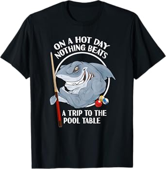 Pool Room Meme Pool Shark Pun Cue Chalk Rack 'Em T-Shirt T-Shirt