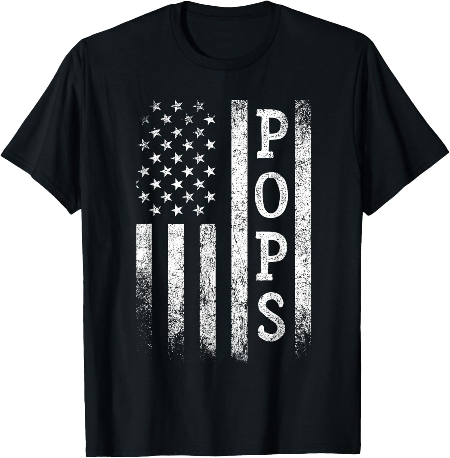 Pops American Flag Pops Gifts Patriotic Father's Day T-Shirt