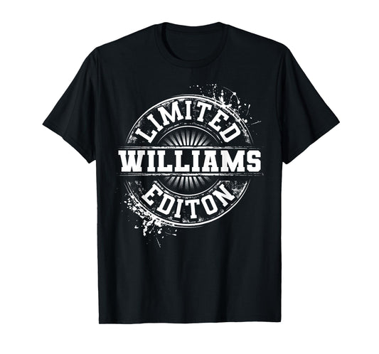 WILLIAMS Funny Surname Family Tree Birthday Reunion Gift T-Shirt