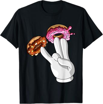 Funny Donut Lover Two In Pink Funny Shocker Men Women T-Shirt