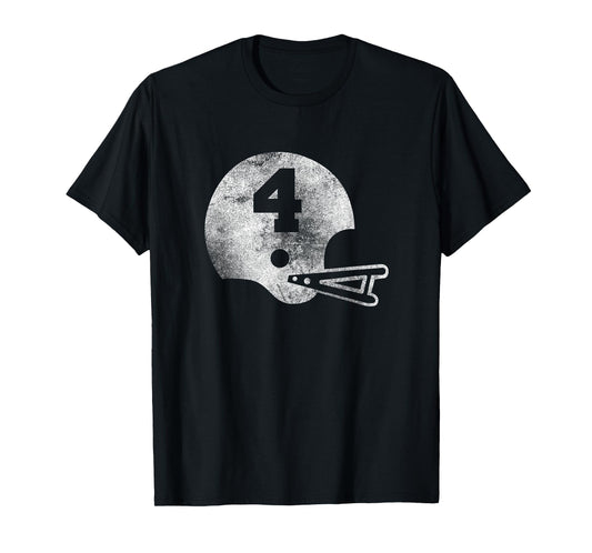 Vintage Football Jersey Number 4 T-Shirt Player Number T-Shirt