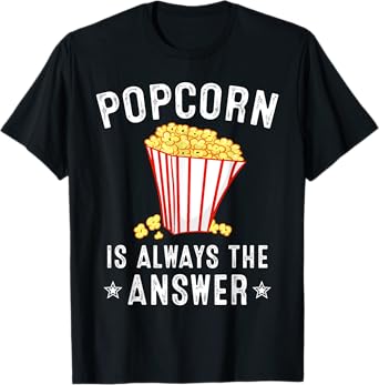 Funny Popcorn Art For Men Women Kids Pop Corn Popcorn Lovers T-Shirt