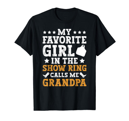 Proud Livestock Show Grandpa Livestock Show Grandfather T-Shirt