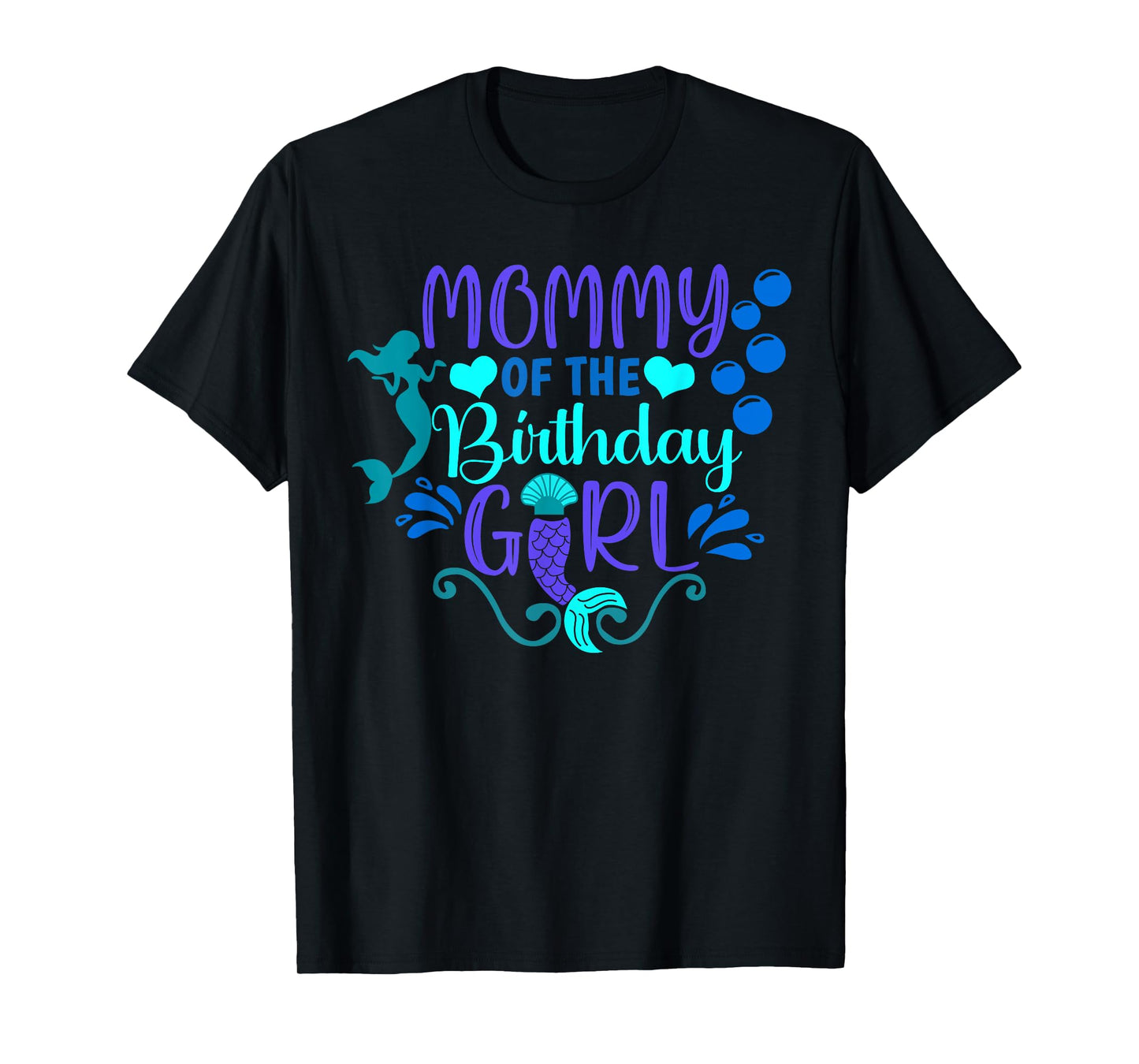 Mommy Of The Birthday Mermaid Girl Bday Party Squad Family T-Shirt