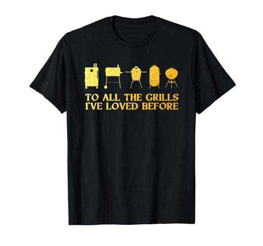 Funny Grilling Art For Men Dad Barbecue Meat Smoking BBQ T-Shirt