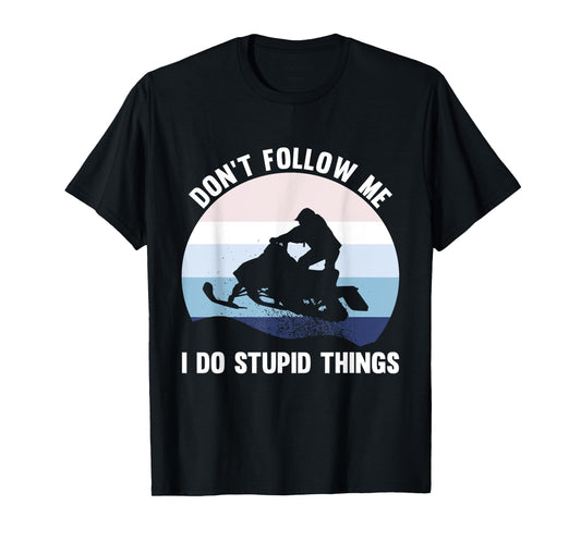 Don’t Follow Me Vintage Snowmobile Lover Riders T-Shirt