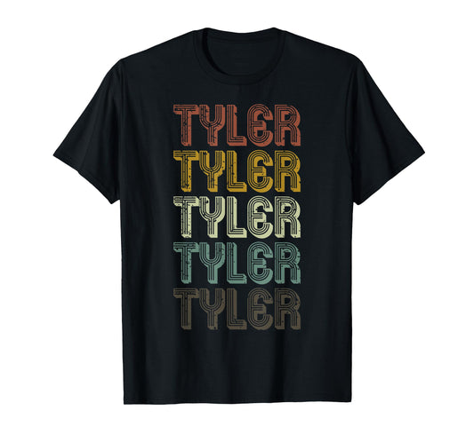 Retro Tyler First Name Personalized Tyler Groovy Vintage T-Shirt