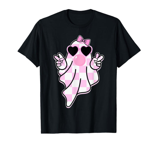 Cute Girly Ghost Blowing Bubble Gift For Girl kids T-Shirt