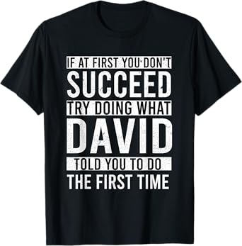 DAVID Gifts Name Personalized Birthday Presents Funny Joke T-Shirt