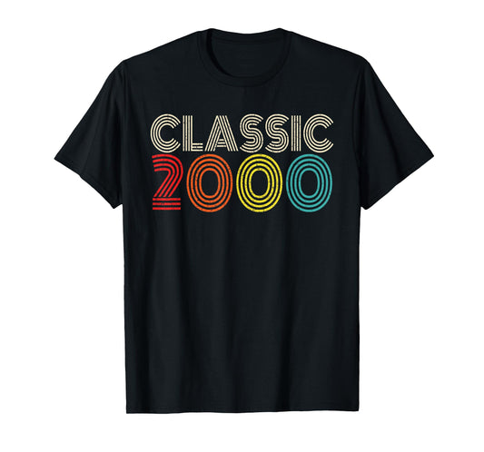 Classic 2000 Vintage 2000 Men Women Vintage Year Birthday T-Shirt