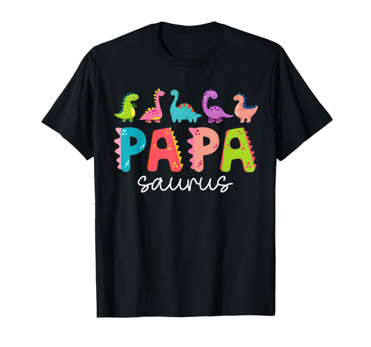 Papasaurus Dinosaur Father Funny Papa Saurus Family Matching T-Shirt