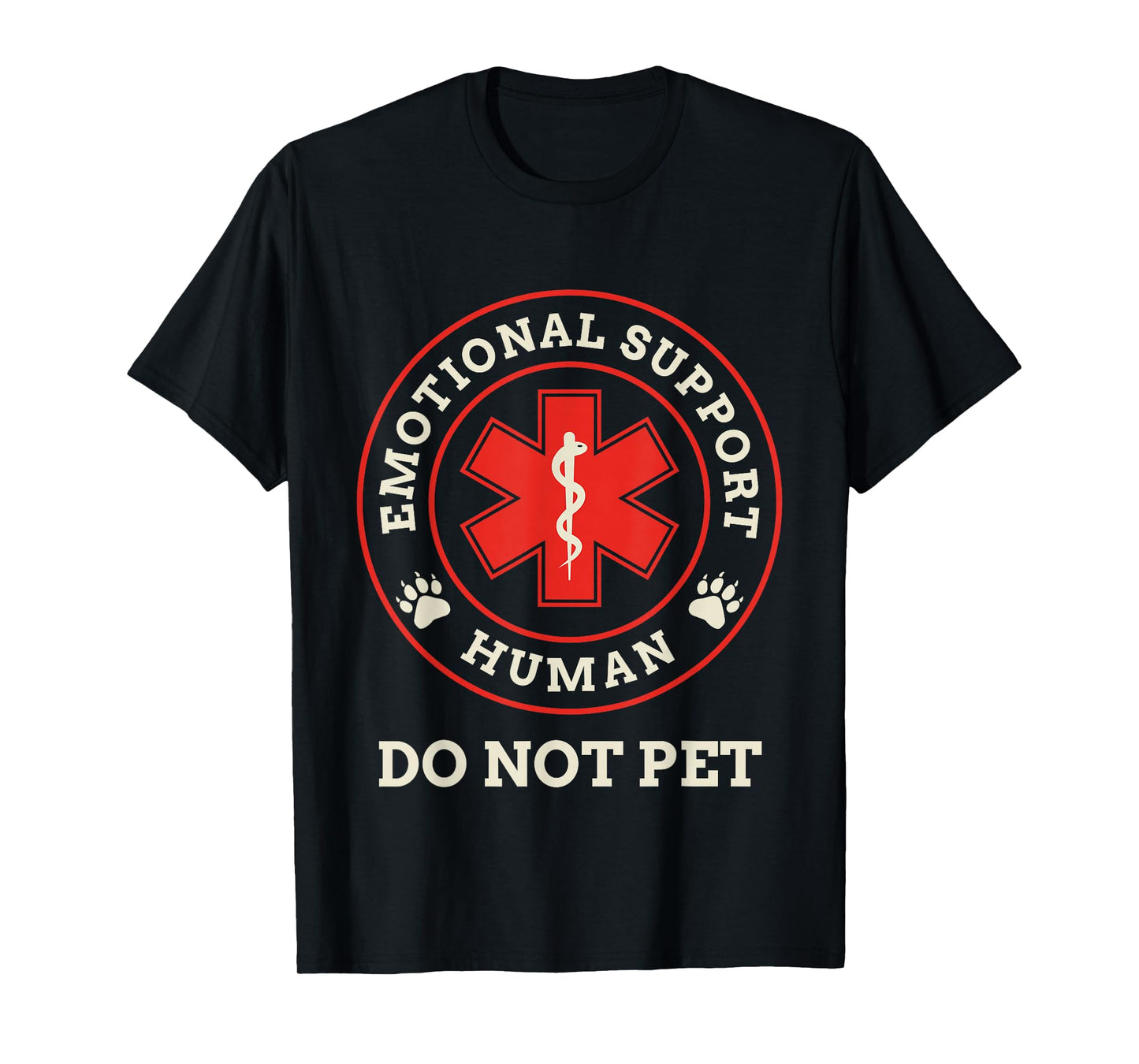 Emotional Support Human Do Not Pet Service Dog Love Humor T-Shirt