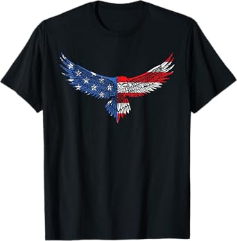 American Flag An Eagle Mullet Patriotic For Men Dad Husband T-Shirt
