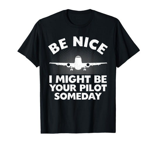 Funny Airline Pilot Art For Men Women Aviation Future Pilot T-Shirt