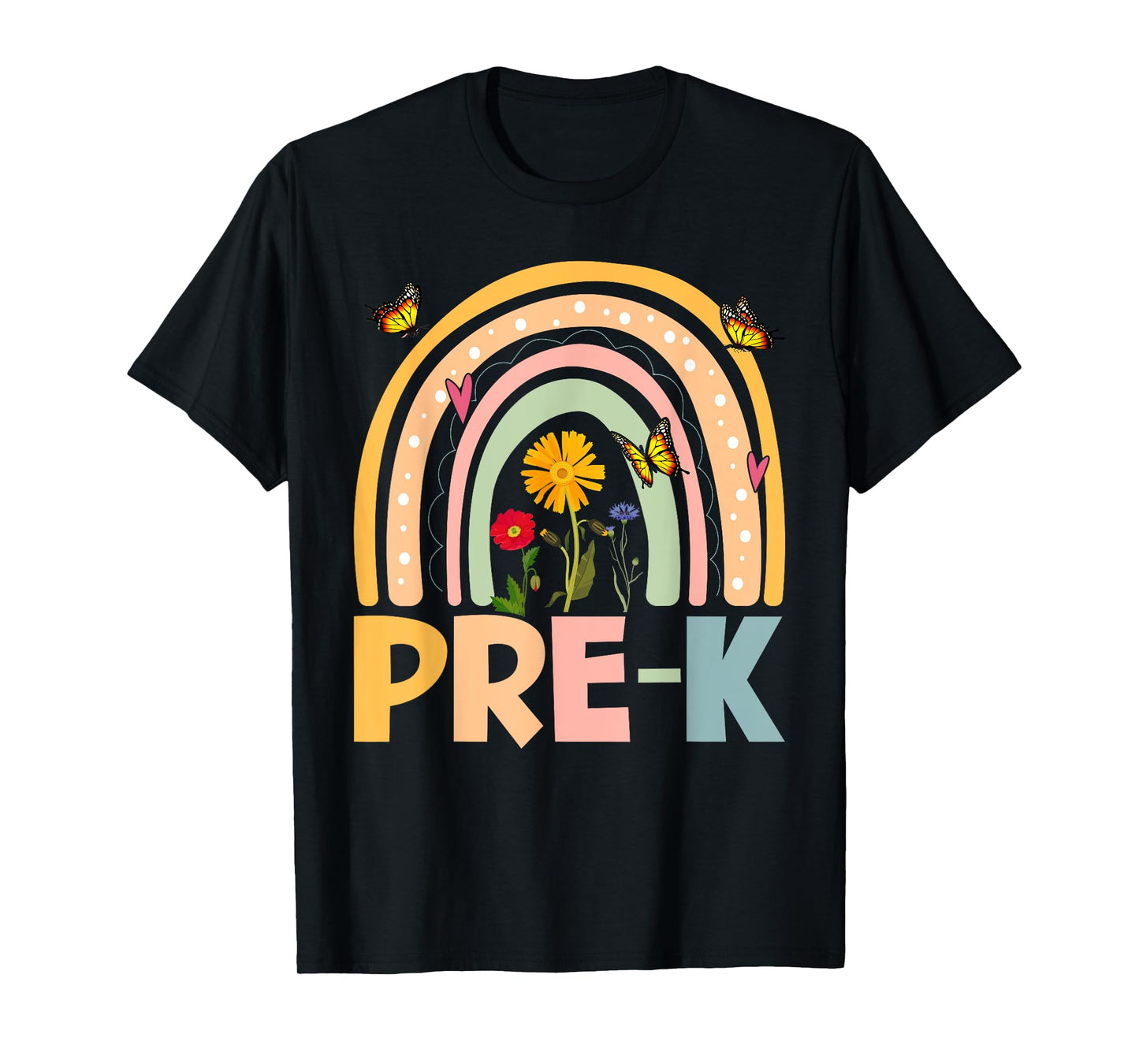 Wildflower Pre-K Preschool Team Floral Teacher Girls T-Shirt