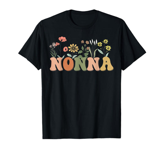 Wildflowers Nonna Floral Mother's Day Nonna T-Shirt