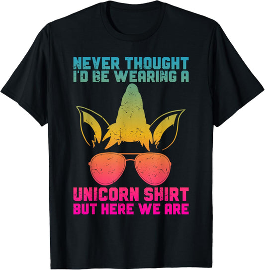 Fathers Day I Wear A Unicorn Shirt Dadacorn Funny T-Shirt