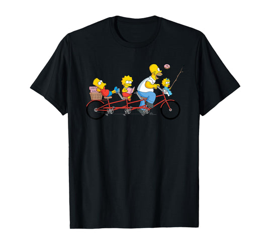 The Simpsons Father's Day Homer and Kids Bike Ride with Dad T-Shirt