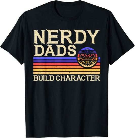 Nerdy Dad RPG Gaming D20 Tabletop Games Funny RPG Gamer T-Shirt