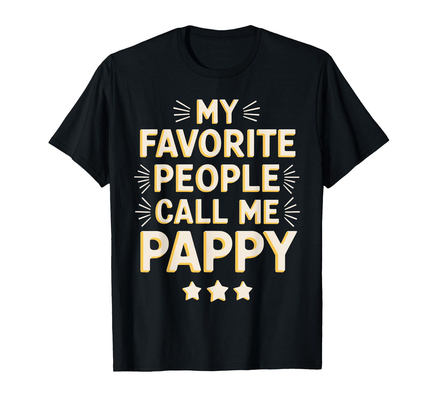 Funny Pappy Art for Grandpa Grandfather from Grandkids Pappy T-Shirt