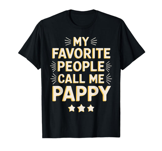 Funny Pappy Art for Grandpa Grandfather from Grandkids Pappy T-Shirt