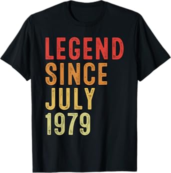 Legend Since July 1979 Vintage 1979 Birth Of Birthday Gifts T-Shirt
