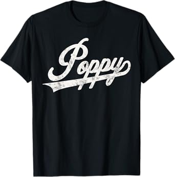 Poppy Retro Style Father’s day gift for Papa Grandpa T-Shirt