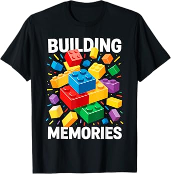 Building Memories Shirt Bricks Blocks Adult Kids Boys Girls T-Shirt