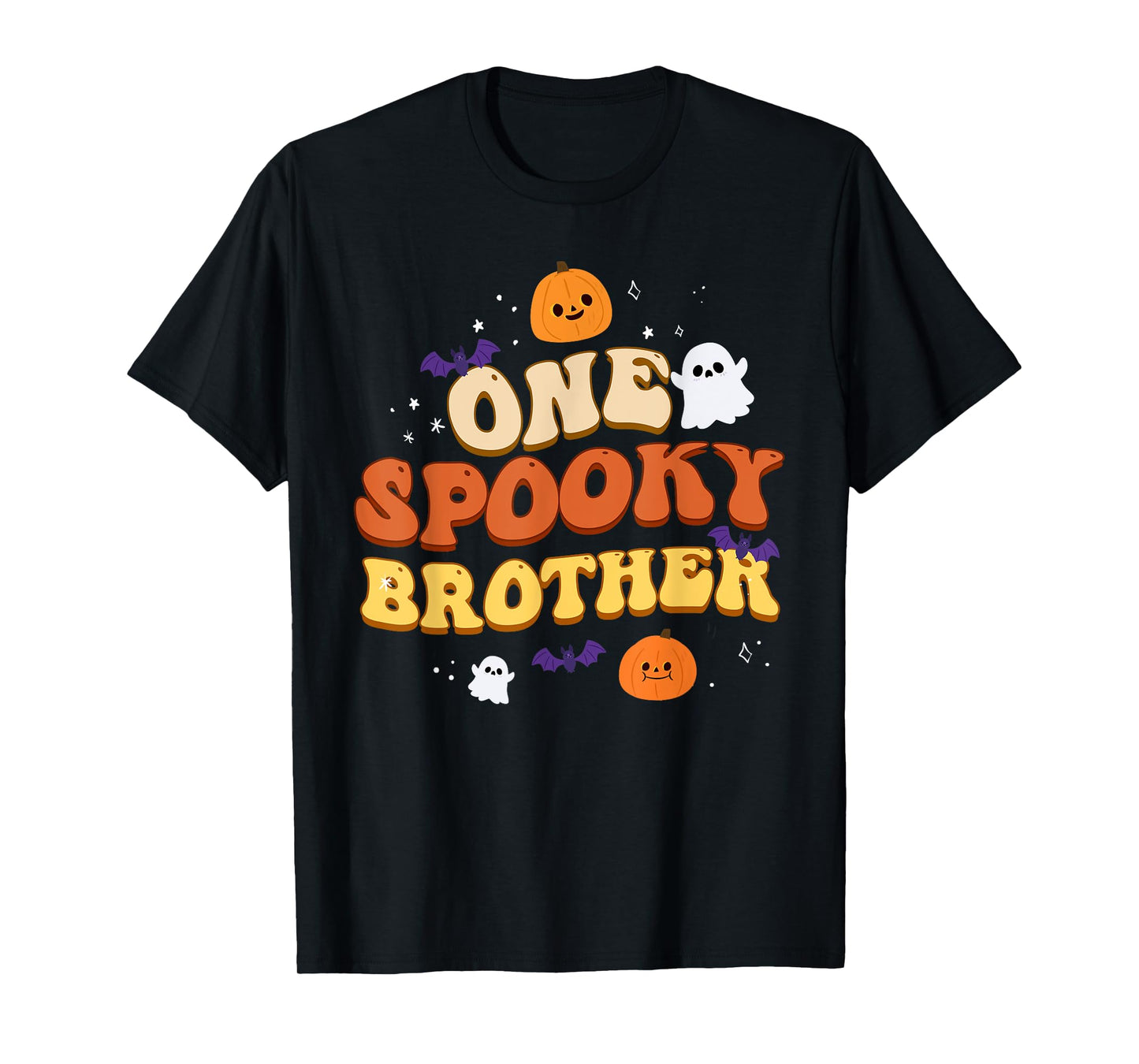 One Spooky Brother Boo Halloween Cute Family Matching Group T-Shirt