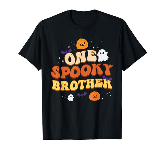 One Spooky Brother Boo Halloween Cute Family Matching Group T-Shirt