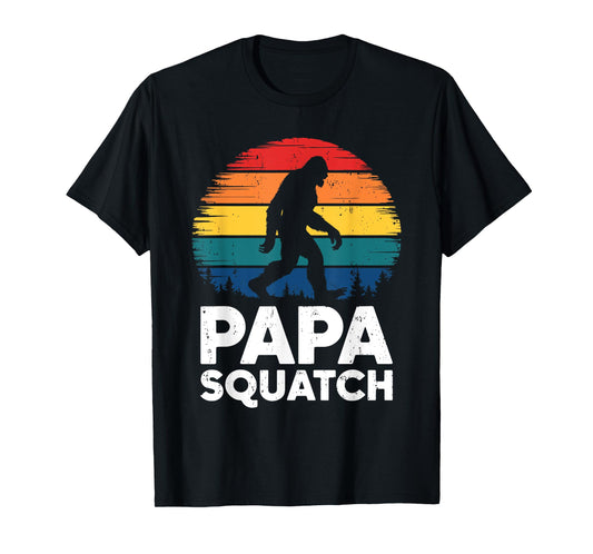 Papa Squatch Shirt Men Fathers Day Sasquatch Bigfoot Papa T-Shirt